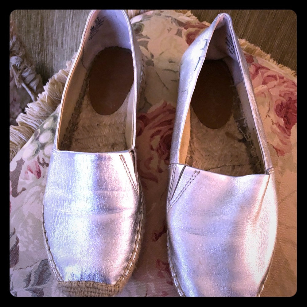Sam Edelman Silver Espadrilles